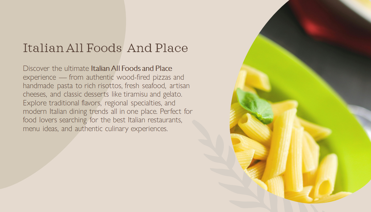 Italian All Foods And Place